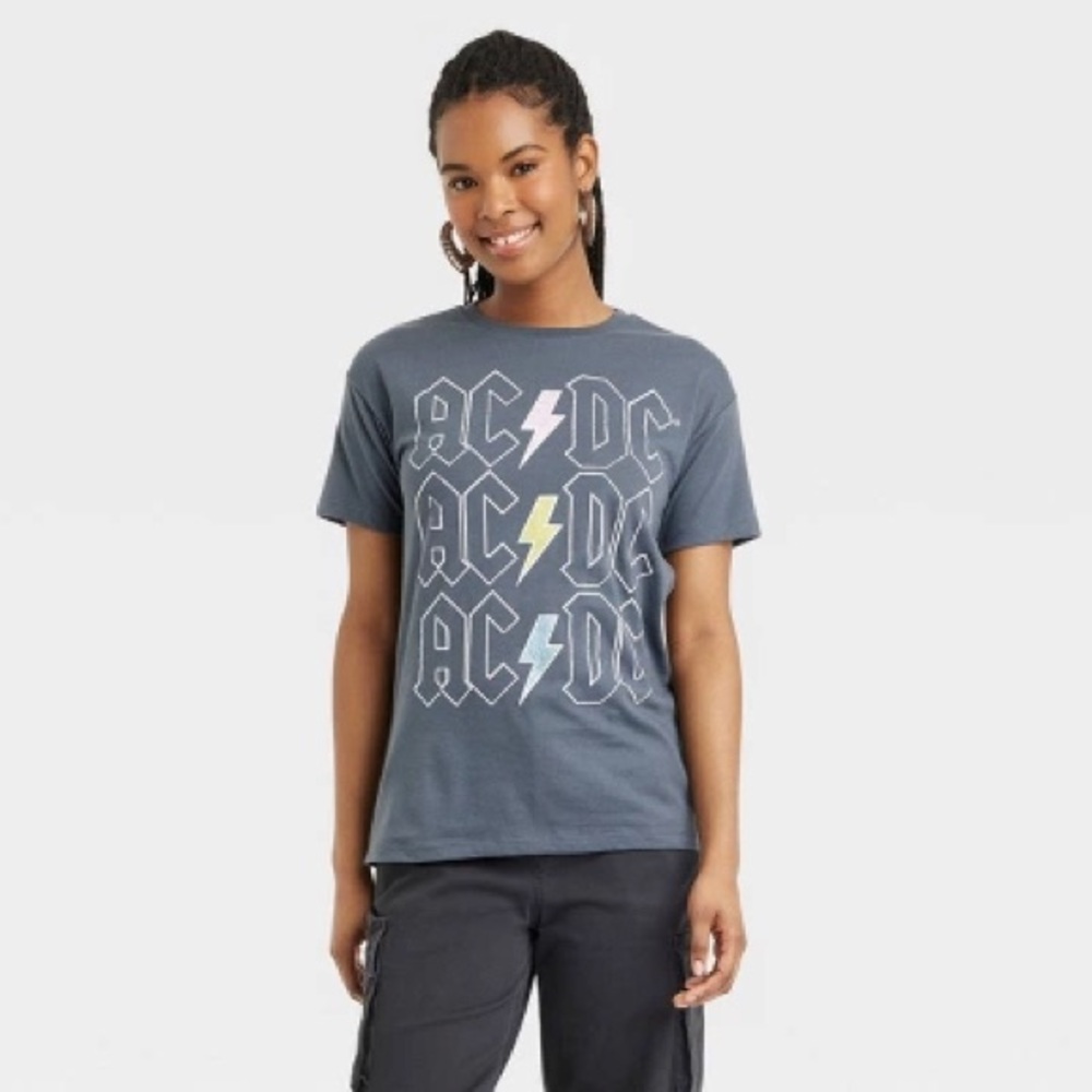 AC/DC Graphic T-Shirt in Gray